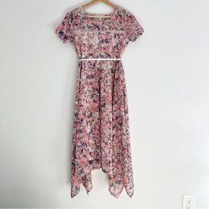 Jessica Simpson Maternity Dress Floral Asymmetrical Baby Shower Small